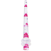 Load image into Gallery viewer, Clear Acrylic Glitter Pink Heart Confetti Taper 8G to 16mm