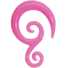 Load image into Gallery viewer, 7.5mm Pink Acrylic Swirl Spiral Taper