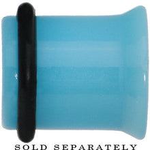 Load image into Gallery viewer, 5/8 Blue Acrylic Black Heart Single Flare Plug