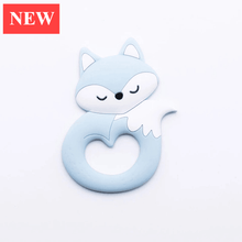 将图片加载到图库查看器,New Sets Baby Silicone Teether Rodent Silicone Animal Fox Teeth Chew Children Goods