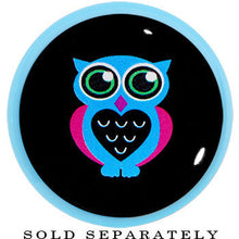 Load image into Gallery viewer, 18mm Blue Acrylic Heart Owl Single Flare Plug