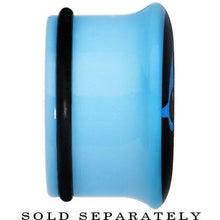 Load image into Gallery viewer, 24mm Blue Acrylic Heart Owl Single Flare Plug