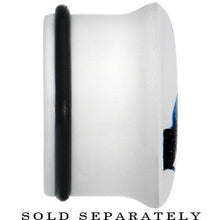 Load image into Gallery viewer, 7/8 White Acrylic Panda Bear Single Flare Plug