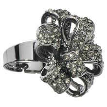 将图片加载到图库查看器,Black Sparkling Bow Adjustable Ring