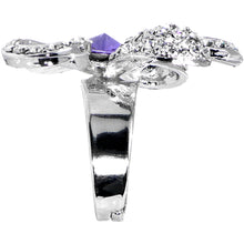 将图片加载到图库查看器,Crystalline Daisy Flower Adjustable Ring