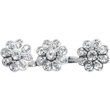将图片加载到图库查看器,Trio of Gem Flowers Double Finger Ring