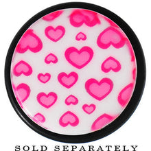 将图片加载到图库查看器,18mm White Acrylic Pink Heart Logo Taper