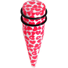 Load image into Gallery viewer, 20mm Lovely Red Heart Acrylic Ear Taper