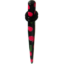 将图片加载到图库查看器,6G Black Acrylic Red Cherry Logo Taper