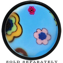 Load image into Gallery viewer, 20mm Blue Acrylic Retro Flower Logo Taper