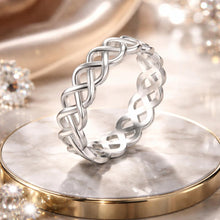 Load image into Gallery viewer, 925 Sterling Silver and White Gold 0.5cm Ring Size 6.0