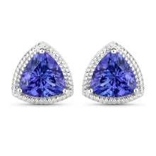 Load image into Gallery viewer, 4.24 Carat Genuine Tanzanite 14K White Gold Earrings