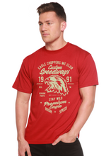 Load image into Gallery viewer, Custom Speedways Premium Eagle Men's Bamboo Viscose/Organic Cotton Short Sleeve Graphic T-Shirt