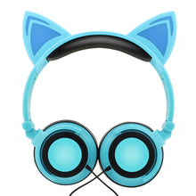 将图片加载到图库查看器,Luxury New Popular Esonstyle Kids Headphones Over Ear with LED Glowing Cat Ears,Safe Wired Kids Headsets 85dB Volume Limited, Food Grade Silicone, 3.5mm Aux Jack, Cat-Inspired Purple Headphones for Girls and Kids