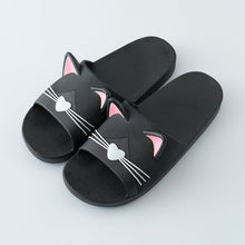 Load image into Gallery viewer, Women Summer Slippers Beach Slide Sandals Cats Flip Flops Soft Sole Comfortable Couple Slippers For Women Quick Drying Bathroom Slippers Pillow Slides Non Slip Soft Thick Sole Open Toe Soft Slippers