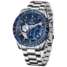 Load image into Gallery viewer, New Men Luxury Watches Leather Strap Waterproof Sport Quartz Chronograph Military Watch Men Clock