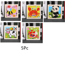 Load image into Gallery viewer, 10pcs Of Wood Puzzle Baby Young Children Early Lessons Learned Intelligence Cartoon Animal Puzzle Wooden Toys Education Puzzles