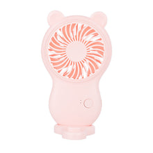 将图片加载到图库查看器,Handheld Pocket Mini Fan Portable With Bracket USB Mini Fan Portable Pocket Fan Cartoon Handheld Desktop Rechargeable Standing Fan Three Gear Wind Speed Regulation Battery Operated USB Small Fan with 3 Speeds for Home Office Car Outdoor Travel