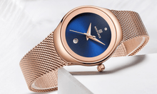 Load image into Gallery viewer, Women's Elegant Stainless Steel Watch With Braided Steel Bracelet Excellent Background Waterproof Wristwatch Unique Design Perfect Gift