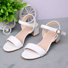将图片加载到图库查看器,Women Genuine Leather Sandals Low Heel Buckle Strap Ladies Open Toe Black Decoration Summer Leather Open Toe And Ankle Strap Buckle Flat Sandals Casual Beach Shoes