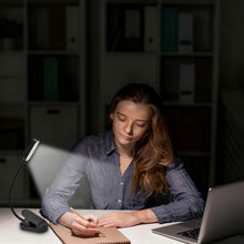 Load image into Gallery viewer, Stepless Dimming Desk Lamp Night Light For Kids Bedrooms Book Light USB Rechargeable Flexible LED Clip Reading Night Light In 3 Brightness Modes Table Lamp Desk Bedside Lantern for Reading in Bed, Travel, Music Stand