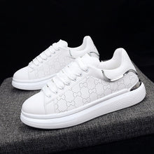 Load image into Gallery viewer, New Fashion White High Quality Women's White Thick Soled Sports Casual Couple Shoes Summer Lace-Up Trainers Gym Tennis Running Breathable High Quality Sneakers