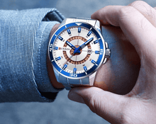 将图片加载到图库查看器,Men's Modern Sports Waterproof Watch Luxury Unique Design Fluorescent Hands Perfect Gift