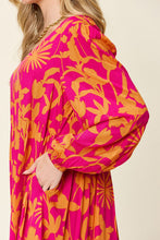 Load image into Gallery viewer, Double Take Full Size Printed Ruffle Hem Dress with Pocket Stylish & Functional Women Dress