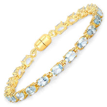 将图片加载到图库查看器,10.20 Carat Genuine Blue Topaz .925 Sterling Silver Bracelet