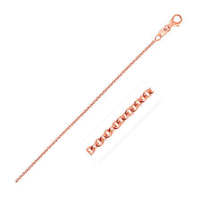 Load image into Gallery viewer, 14k Rose Gold Round Cable Link Chain (1.25 mm)