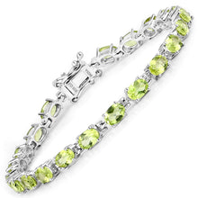 Load image into Gallery viewer, 8.61 Carat Genuine Peridot .925 Sterling Silver Bracelet