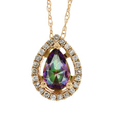 Load image into Gallery viewer, Treated Topaz Diamond Fashion Pendants 14KT Rose Gold