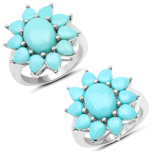 将图片加载到图库查看器,5.20 Carat Genuine Turquoise .925 Sterling Silver Ring