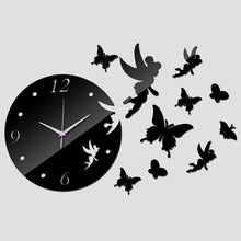 Load image into Gallery viewer, 3D Acrylic Mirror Wall Stickers Creative Black Modern Acrylic Mirror Surface 3D Simple Wall Stickers Decor Clocks Numbers Stickers for Home Office Decorations Gift Modern Living Room Quartz Clock Watch Home Decoration Clocks