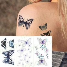 Load image into Gallery viewer, 3D Butterfly Waterproof Temporary Tattoo Sticker Snake Flowers Elegant Small Popular Tattoo For Womens Mens