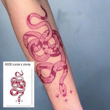 Load image into Gallery viewer, 3D Butterfly Waterproof Temporary Tattoo Sticker Snake Flowers Elegant Small Popular Tattoo For Womens Mens