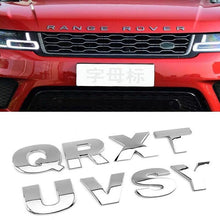 Load image into Gallery viewer, 3D Car Stickers Metal Alphabet Car Letters Numbers Decal Sticker, Metal Emblem Decal Logo Trim Badge Silver Black Badge Chrome Letters Numbers Logo Car Stickers Automobiles Plastic Car Letters Number Sticker 3D Emblem Accessories Stickers