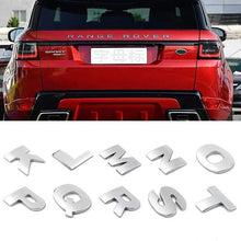 Load image into Gallery viewer, 3D Car Stickers Metal Alphabet Car Letters Numbers Decal Sticker, Metal Emblem Decal Logo Trim Badge Silver Black Badge Chrome Letters Numbers Logo Car Stickers Automobiles Plastic Car Letters Number Sticker 3D Emblem Accessories Stickers