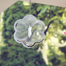 Load image into Gallery viewer, 3D Drop-shaped Rotating Wind Spinner Outdoor Metal Sculptures Flowing Stainless Steel Wind Chimes Flowing-Light Effect Design Home Garden Decoration Outdoor Hanging Decor Gift Wind Spinners Mirrored Patio Wind Chime Yard Decor