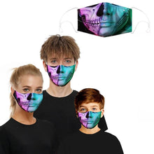 Load image into Gallery viewer, 3D Halloween Special Scary Faces Reusable Face Masks