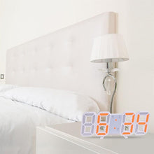 Load image into Gallery viewer, 3D Large LED Digital Wall Clock 3D LED Wall Clock with Remote Control 12/24 H Time/Date Display Nightlight Alarm Clock Digital Clock Brightness to Adjust Temperature Date Time Celsius Nightlight Display Table Desktop Clocks Alarm Clock For Living Room