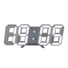 Load image into Gallery viewer, 3D Large LED Digital Wall Clock 3D LED Wall Clock with Remote Control 12/24 H Time/Date Display Nightlight Alarm Clock Digital Clock Brightness to Adjust Temperature Date Time Celsius Nightlight Display Table Desktop Clocks Alarm Clock For Living Room