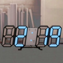 将图片加载到图库查看器,3D Large LED Digital Wall Clock Date Time Celsius Nightlight Display Table Desktop Clocks 3D Digital Alarm Clock Modern Design LED Wall Desk Clocks 12/24H Time /Date/ Temperature Display Nightlight /Brightness Adjustable/ Alarm Clock For Living Room