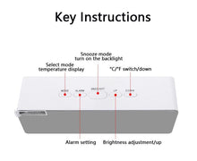 将图片加载到图库查看器,3D Large LED Digital Wall Clock Date Time Celsius Nightlight Display Table Desktop Clocks 3D Digital Alarm Clock Modern Design LED Wall Desk Clocks 12/24H Time /Date/ Temperature Display Nightlight /Brightness Adjustable/ Alarm Clock For Living Room