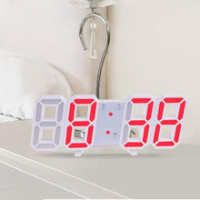 将图片加载到图库查看器,3D Large LED Digital Wall Clock Date Time Celsius Nightlight Display Table Desktop Clocks 3D Digital Alarm Clock Modern Design LED Wall Desk Clocks 12/24H Time /Date/ Temperature Display Nightlight /Brightness Adjustable/ Alarm Clock For Living Room