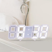将图片加载到图库查看器,3D Large LED Digital Wall Clock Date Time Celsius Nightlight Display Table Desktop Clocks 3D Digital Alarm Clock Modern Design LED Wall Desk Clocks 12/24H Time /Date/ Temperature Display Nightlight /Brightness Adjustable/ Alarm Clock For Living Room