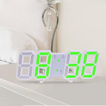 将图片加载到图库查看器,3D Large LED Digital Wall Clock Date Time Celsius Nightlight Display Table Desktop Clocks 3D Digital Alarm Clock Modern Design LED Wall Desk Clocks 12/24H Time /Date/ Temperature Display Nightlight /Brightness Adjustable/ Alarm Clock For Living Room