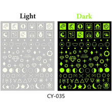 将图片加载到图库查看器,3D Nail Polish Sticker Flame Butterfly Rose Star Nail Glitter Decals Water Transfer Summer Sliders Nail Art Decorations Glow in Dark Nail Stickers Self-Adhesive Nail Art Decals Butterfly Flower Star Heart Nail Strips Glow Dark Nail Art Manicure