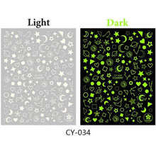 将图片加载到图库查看器,3D Nail Polish Sticker Flame Butterfly Rose Star Nail Glitter Decals Water Transfer Summer Sliders Nail Art Decorations Glow in Dark Nail Stickers Self-Adhesive Nail Art Decals Butterfly Flower Star Heart Nail Strips Glow Dark Nail Art Manicure