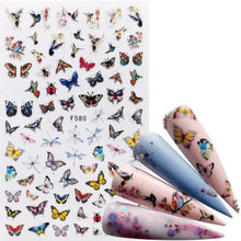 Load image into Gallery viewer, 3D Nail Slider Black Russia Letter Sticker Decals Flamingo Design Adhesive Manicure Tips Nail Art Decorations Accessories Sliders Manicure Decoration 3D Nail Supplies Holographic Decals Transfer Sliders Nail Design Manicures Nail Self-Adhesive Sticker